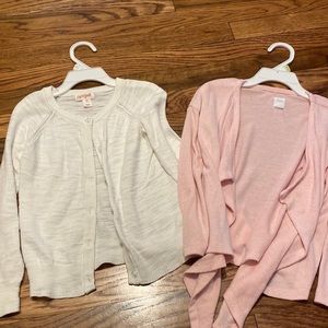 Girls Cardigan. White and Pink. Gap & Cat and Jack